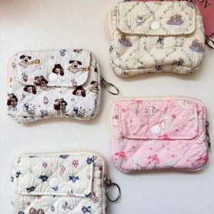 더블 트렌드 올 퀼팅 포켓 반지갑 동전지갑 케이스 파