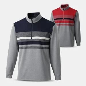 남성 기모 차이나 긴팔 집업 티셔츠 YDW14 중년 겨울