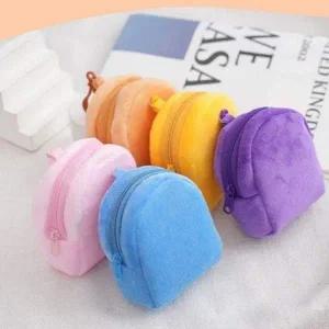 벨벳 데이 컬러 미니 기본 가방 키링 파우치