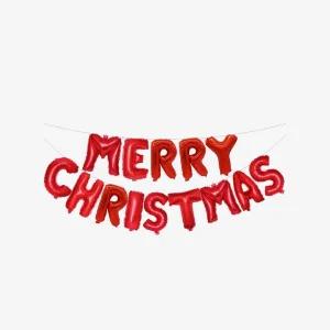 은박풍선 레드 메리크리스마스 벌룬 가랜드 장식데코 파티