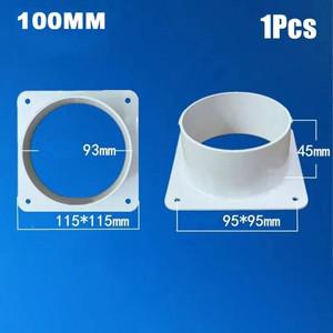 1Pcs 내구성 스트레이트 에어 벤트 덕트 커넥터 플랜지 도구 공기 배출구 어댑터  설치 플라스틱 환기 파이