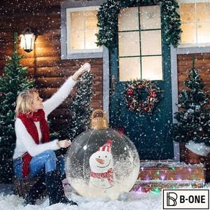 60cm PVC 대형 풍선 크리스마스 볼, 트리 장식 장난감, 야외 휴일 마당 잔디 볼