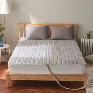 나라데코 체크 온수매트커버 나비엔 스팀보이 탄소매트 전기장판 지퍼형 커버 S