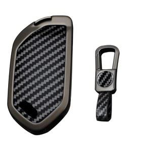 KUNIO 5/6/7/8/9 버튼 탄소 섬유 금속 자동차 키 케이스 장착 기아 K4 K5 GT-Line 2025 텔루라이드 2023 소렌토 하이브리드 카니발 스포티지 EX 2026 키체인 ABS 키 홀더 액세서리 B 블랙