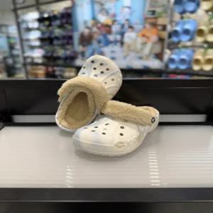 [크록스] 크록스 바야 라인드 퍼즈 스트랩 마블 클로그 209241-94S 화이트