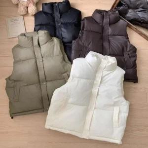 [라일리여성의류] Rly 따뜻한 겨울 여성 조끼 초경량 보온 패딩 점퍼