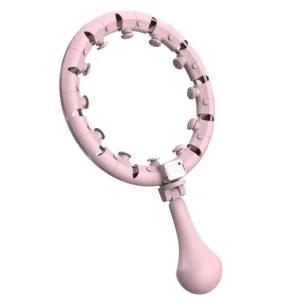 스마트 훌라후프 실내 다이어트 운동기구 지압 효과 벨핑크 허리100cm90kg 소형