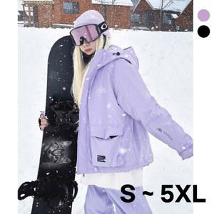 빅사이즈스키복 보드복 스키복 퍼플 남녀공용 스키장옷