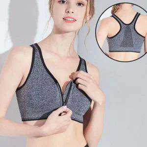 앞지퍼 스포츠브라 와이어리스 탑스포츠 데일리 여성 스포츠브라 트레이닝 필라테스복 피트니스 언더웨어