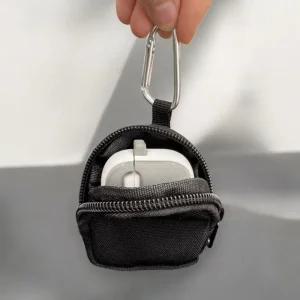 미니 이어폰 파우치 백팩 키링 블랙 동전 지갑 수납 가방 소형 미니파우치