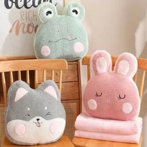 무배 큐 장꾸 애니멀 핸드워머 쿠션담요 극세사담요 무릎담요