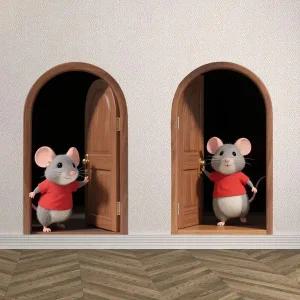 생쥐 쥐 스티커 마우스 버디 트윈원 스티커 시트지