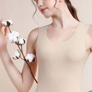 여성 심리스 나시 베이직 슬리브리스 이너웨어 여성 기모 나시 민소매 런닝 언더웨어 데일리 따뜻한