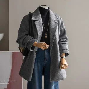 (안나앤플러스) 테드 더블 하프 코트[코트DPJ30] 빅사이즈