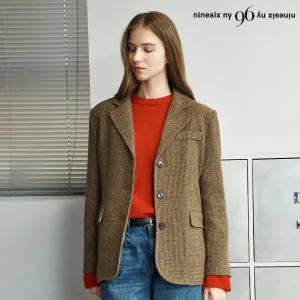 [롯데백화점]올앤선드리 빈티지 울 헤링본 싱글 자켓 (NP4JK016L0)