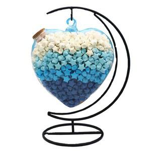 인테리어 유리병 홈데코 직경 반원형틀 오버사이즈 10cm 종이별 종이학 4 트럼펫 종이별병