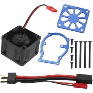 트랙사스 1/8 4WD 슬레지 95076-4 RC 몬스터 트럭과 호환되는 고속 냉각 팬 히트싱크 라디에이터(블루)