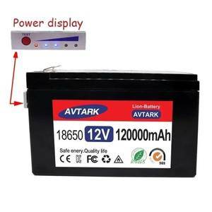 태양 에너지용 18650 리튬 배터리, 내장 고전류, 30A BMS, 전기차 12.6V 충전기, 12V, 120Ah, 120000mAh