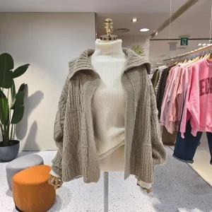 [대구백화점] [에잇컨셉]루즈핏 오버 하이버튼 꽈가디건(C25L7FCD012)