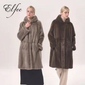 [진도]풀스킨 휘메일밍크 후드롱코트(유색)