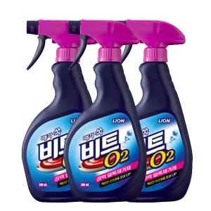 라이온 비트 O2 얼룩제거제 500ml 3개 전처리제