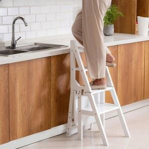 사다리 의자 접이식 주방 도서관 사다리겸용의자 접이식스툴 계단 휴대용 변신 나무