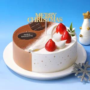 [파리바게뜨] 크리스마스 초코반 딸기반 케이크(데코픽 포함)