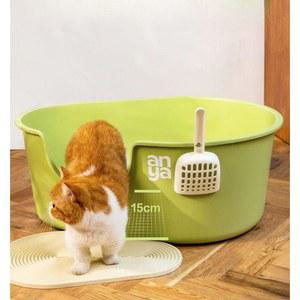 아보 특대형 고양이화장실 배변통 신소재 방사 모래삽 17 대형 샌드 그린