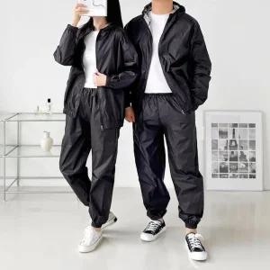 ONM 남녀공용 스웨드 땀복 후드집업 운동복 세트 SD