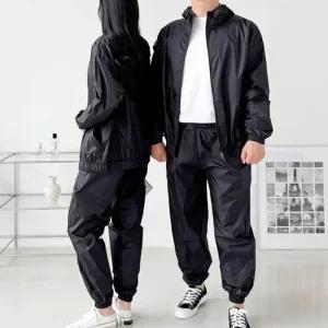 ONM 남녀 땀복 상하의 세트 집업 검정 1P 긴팔 헬