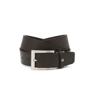 헤지스 브라운 로고장식 소가죽 벨트 4.5X119(폭X총길이) 버클기장 5.5cm WUBE4F904W3