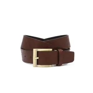 헤지스 브라운 체크 소가죽 벨트 4.5X124(폭X총길이) 버클기장 5cm WUBE4F811W3