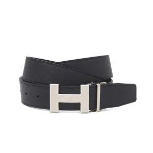 헤지스 네이비/브라운 양면 소가죽 버클 자동벨트 4X120(폭X총길이) 버클기장 6cm WUBE4F400N2