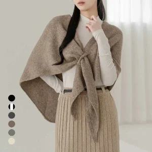 KARRA (77까지)울드레이프홀딩숄가디건_A5W0489