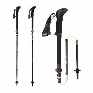 LEKI 레키 마카루 FX 카본 5단접이식 등산 스틱 지팡이 폴대 블랙 오렌지 65220621
