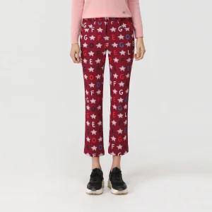 [엘르골프] 여성 별포인트 풀패턴 프린트 팬츠_6G81614