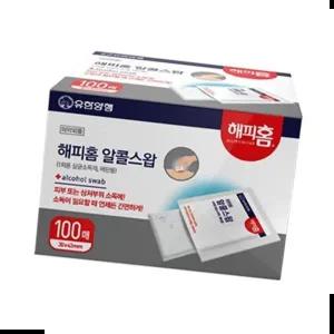 해피홈 알콜소독/ 1회용 상처소독솜 알콜스왑100매입/