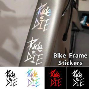 Ride or Die 자전거 프레임 스티커 MTB 자전거 장식 프레임 자전거 오토바이 액세서리에 대한 자전거 상단 튜브 방수 데칼