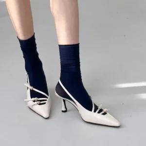 키높이 구두 토오픈 미들힐 여성신발 펌프스힐 샌들