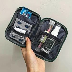 휴대용 비상약 약파우치 그린 여행용 파우치 구급약