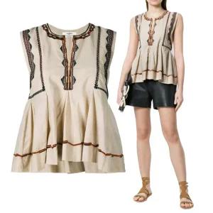 이자벨마랑 ETOILE BARNEY 바니 여성 탑 베이지 HT1121 18P032E 18P