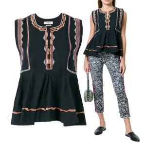 이자벨마랑 ETOILE BARNEY 바니 여성 탑 블랙 HT1121 18P032E 18P