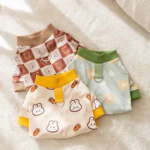 가을 강아지 셔츠 치와와 블라우스 풀오버 반려동물 애완견 옷 스웨트 귀여운 고양이 반려견 부드러운 패션