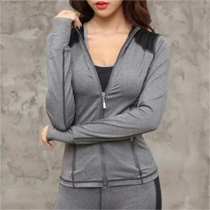 [하프클럽 옷자락]여성 헬스 요가 슬림 라인 포켓 집업 필라테스 운동복