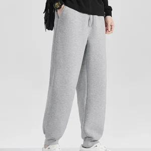 남자 융털 트레이닝 바지 겨울 융털 팬츠 일자형 조거형 기모 방한 팬츠