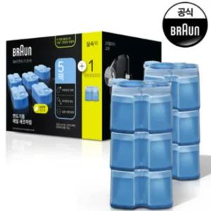 브라운 전기 면도기 전용 세정액 6개입 위생적인 세척 BNS