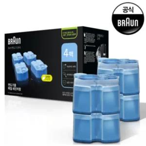 브라운 전기 면도기 전용 세정액 4개입 위생적인 세척 BNS
