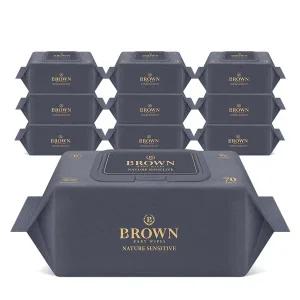 [브라운][브라운물티슈] 네이처 센시티브 70매 캡 10팩