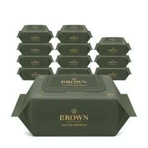 [브라운][브라운물티슈] 네이처 프리미엄 20매 휴대 캡 12팩