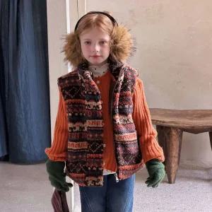 [베이비맥스] 노르딕 패턴 뽀글이 조끼 R15999